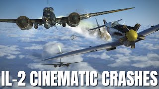 Cinematic amp Realistic Crashes amp More V167  IL2 Sturmovik Flight Simulator Crashes [upl. by Enilada]