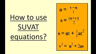 109 How to use SUVAT equations [upl. by Radbourne670]