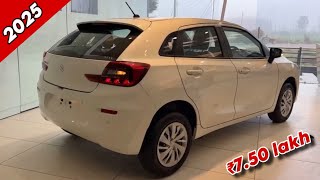 New BALANO 2025 Updated Model  Maruti Suzuki BALENO Delta 2025 White Colour Review [upl. by Ahsait948]