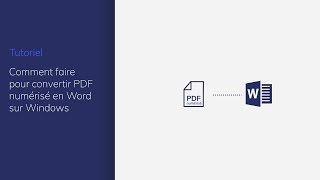 Comment faire pour convertir PDF numérisé en Word sur Windows [upl. by Gromme]