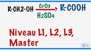 Oxydation d’alcool en acide carboxylique R–CH2–OH —— R–COOH [upl. by Ykcir]