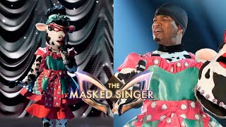 The Masked Singer 2023  NeYo  Cow  All Performances and Reveal [upl. by Dewar464]