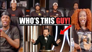 SIBLINGS REACT TO RICKY GERVAIS GOLDEN GLOBES 2020 REACTION  HE HAS NO CHILL [upl. by Ihsir]