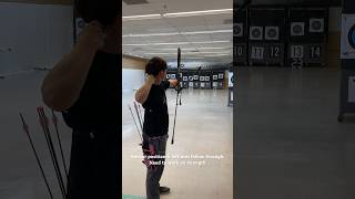 미국에서 양궁하기 Archery in US Anchor position amp left arm follow through [upl. by Frasier187]