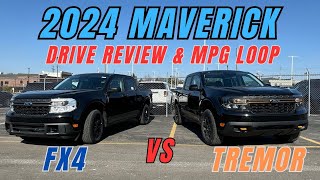 2024 Ford Maverick FX4 vs Tremor driving impressions and MPG comparison [upl. by Hapte775]