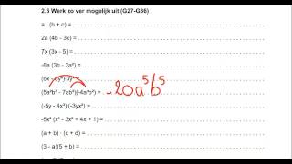 Voorbereiding examen wiskunde 2A distributiviteit rekening houdend met de rekenregels van machten [upl. by Netsirc]