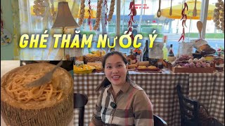 Vlog 2386 ll CÙNG CẢ NHÀ ĐI ĂN ĐỒ Ý CON TRAI Ý ĐẸP QUÁ TA MÌ Ý BÁNH XE PHÔ MAI [upl. by Namilus]