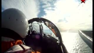 Landing on an aircraft carrier cockpit view [upl. by Ahsrat]