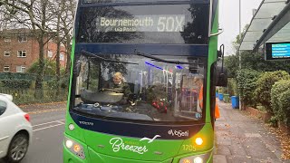 Morebus 2016 Volvo B5TL MCV EvoSeti HJ16 HTA on the 50X to Poole  191124 [upl. by Esiouqrut]