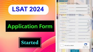 LSAT 2024 Registration Started  How to Fill the application form Details Explained by MDE [upl. by Sel]