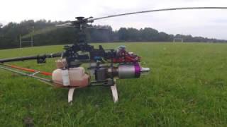 Jet engine rc helicopter maiden [upl. by Yorel268]