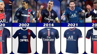 Evolution PARIS SAINTGERMAIN Jersey Home and Away 20002024 [upl. by Lankton]