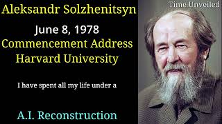 Aleksandr Solzhenitsyn Harvard Address in English AI Reconstruction [upl. by Anallese]