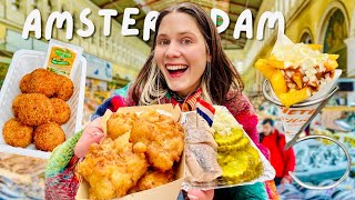 STREETFOODTOUR auf dem GRÖSSTEN😳Markt in AMSTERDAM🇳🇱 [upl. by Greerson]