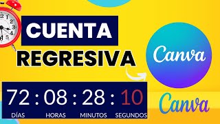 Como hacer una CUENTA REGRESIVA en CANVA [upl. by Oecile]