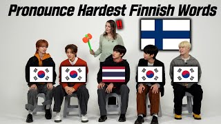 Can KPOP IDOLS Pronounce Hardest Finnish Words l The Wind [upl. by Mac]