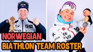 Norwegian National Biathlon Team Roster  IBU World Cup 202324 [upl. by Quigley]