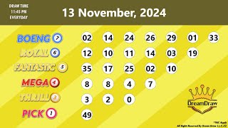 Dream Draw Raffle Draw results for November 13 2024 [upl. by Jami559]