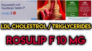 Rosulip F 10 mg Tablet Uses Benefits Side effects Review in Hindi  Rosuvastatin amp Fenofibrafe [upl. by Ellak715]