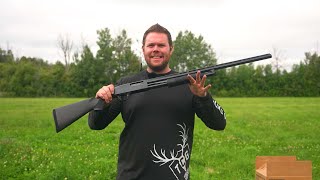 Mossberg Maverick 88 12 Gauge Pump Action SHOTGUN First SHOT Review [upl. by Palmira897]