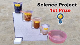 Inspire award science project working model  Water purification working model [upl. by Stier305]