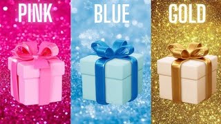 Choose your gift 🎁🤩🎉3 gift box challenge2 good amp 1 bad giftboxchallenge choose quizchallenge [upl. by Acimahs]