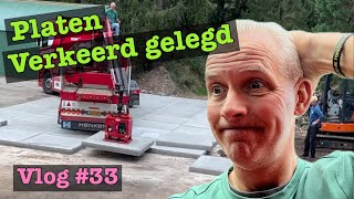 Betonnen platen leggen met een zuignap  Vlog 33 [upl. by Saqaw91]