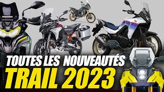 Toutes les nouveautés Trail et équipements 2023  EICMA 2022 [upl. by Hcirdeirf]