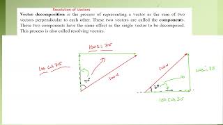 Resolution of vectors methods A Levels Physics Lecture 12 [upl. by Llevram]