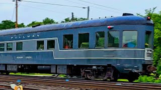 Historic New York Central Observation car on the Lake Shore Limited 49 Heritage Unit 145 Trailing [upl. by Ledba]