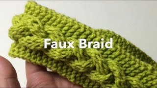 How to Loom Knit  Fast Faux Braid  Headband or scarf [upl. by Frech]