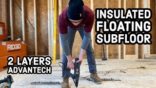 Floating An Insulated SubFloor On Concrete Floor [upl. by Aihsikal]