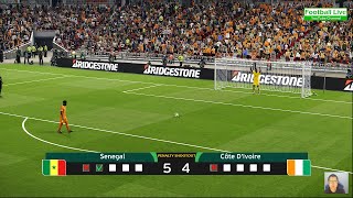 Sénégal vs Côte dIvoire  Penalty Shootout 2024  Coupe dAfrique des Nations 2023  PES Gameplay [upl. by Antonin]