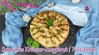 Schnelles Zupfbrot mit KnoblauchKräuterbutter  Faltenbrot   perfekte Grillbeilage👌 [upl. by Cadell872]