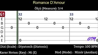 Romance D’Amour  Guitar Tutorial  TAB [upl. by Cirdor]