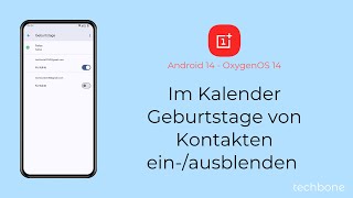 Im Kalender Geburtstage von Kontakten einausblenden  OnePlus Android 14  OxygenOS 14 [upl. by Iana]