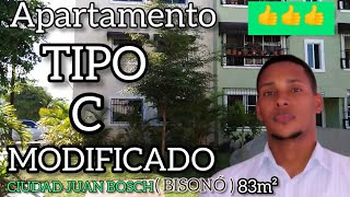 APARTAMENTO quotTIPO C MODIFICADOquot 83M² BISONÓ CIUDAD JUAN BOSCHSANTO DOMINGO ÉSTE [upl. by Skyler629]