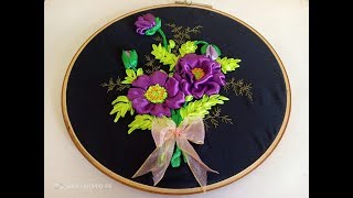 DIY Tutorial  How to Make Beautiful Ribbon Embroidery Rose Flowers Part 1 [upl. by Einattirb403]