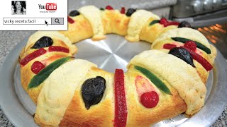 Cómo hacer ROSCA DE REYES  VickyRecetaFacil [upl. by Joslyn]