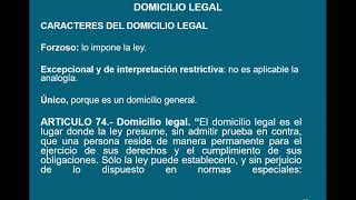 El domicilio de las personas humanas en el Código Civil y Comercial [upl. by Joyann821]