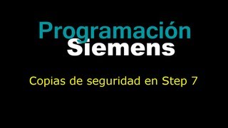 copia de seguridad de un proyecto de step7 [upl. by Nylhtiak951]