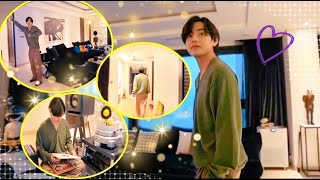 Taehyung’s house tour  where does V from BTS live and what does his apartment look like [upl. by Eibreh]