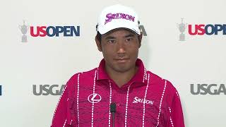 Hideki Matusyama Friday Flash Interview 2024 US Open Championship · Round 2 © USGA [upl. by Dajma]