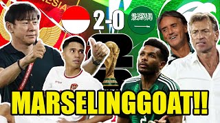 MARSELINO GENDONG TIMNAS INDONESIA FULL SENYUM LAWAN ARAB SAUDI PIALA DUNIA DIDEPAN MATA WKWKWK [upl. by Cassondra]