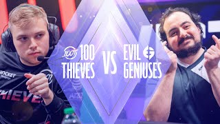 100 vs EG  Game 3  Playoffs Round 2  LCS Summer Split  100 Thieves vs Evil Geniuses 2021 [upl. by Slayton110]