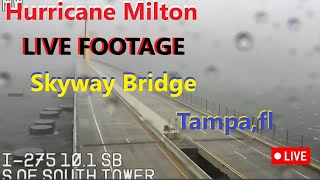 LIVE Deteriorating Conditions at Sunshine Skyway Bridge as Hurricane Milton Approaches [upl. by Nomi]