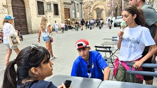 Exploring Florence Trying the Most Delicious Ice Cream in Italy [upl. by Esiuol]