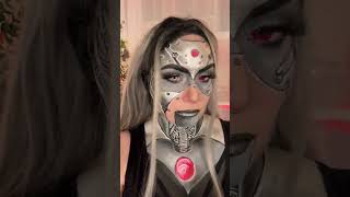 Cyborg Girl facepaint makeup cyborgmakeup cyborg [upl. by Tallulah196]