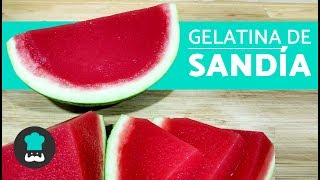 Gelatina de sandía en cáscara  Recetas refrescantes para verano [upl. by Colinson]