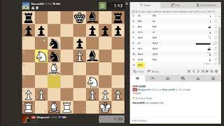 Blitz Chess GM Max Illingworth vs 2195 Advance CaroKann [upl. by Isma]